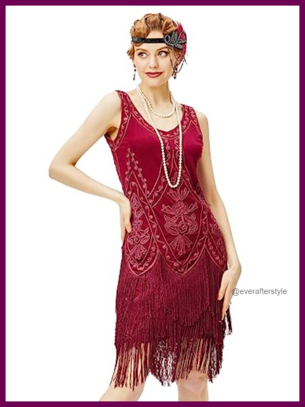 1920s Flapper Dress Fringed Embellished Great Gatsby Costume Midi Bodycon